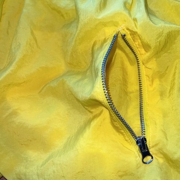 Free People Womens Yellow Nylon Windbreaker Jacket Lightweight Full Zip XS - Picture 5 of 8